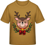 Kinder T-Shirt Weihnachten Rentier – Niedliches Kranz-Motiv