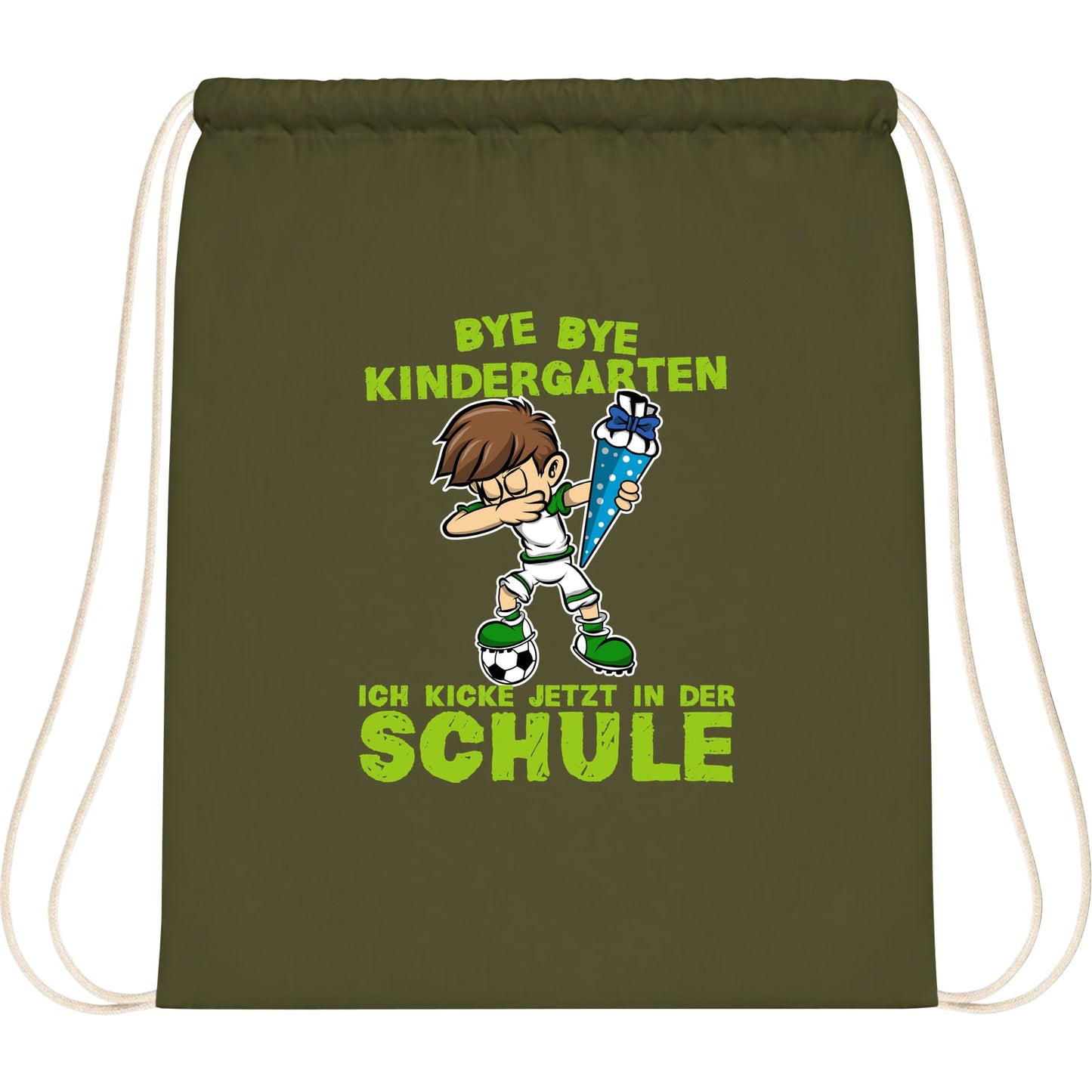Turnbeutel Einschulung Fußball Junge – Bye Bye Kindergarten
