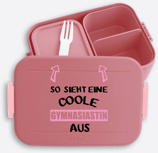 Personalisierte Brotdose: Coole Gymnasiastin mit Namen - Vivid Mauve