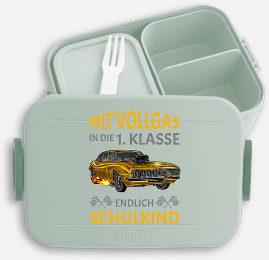 Personalisierte Brotdose Rennauto – Vollgas in die 1. Klasse - Nordic Sage