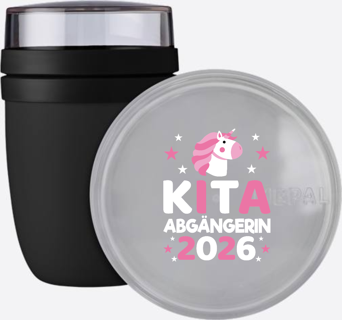 Personalisierte Einhorn Tasse: Kita Abgängerin 2026 - Nordic Black