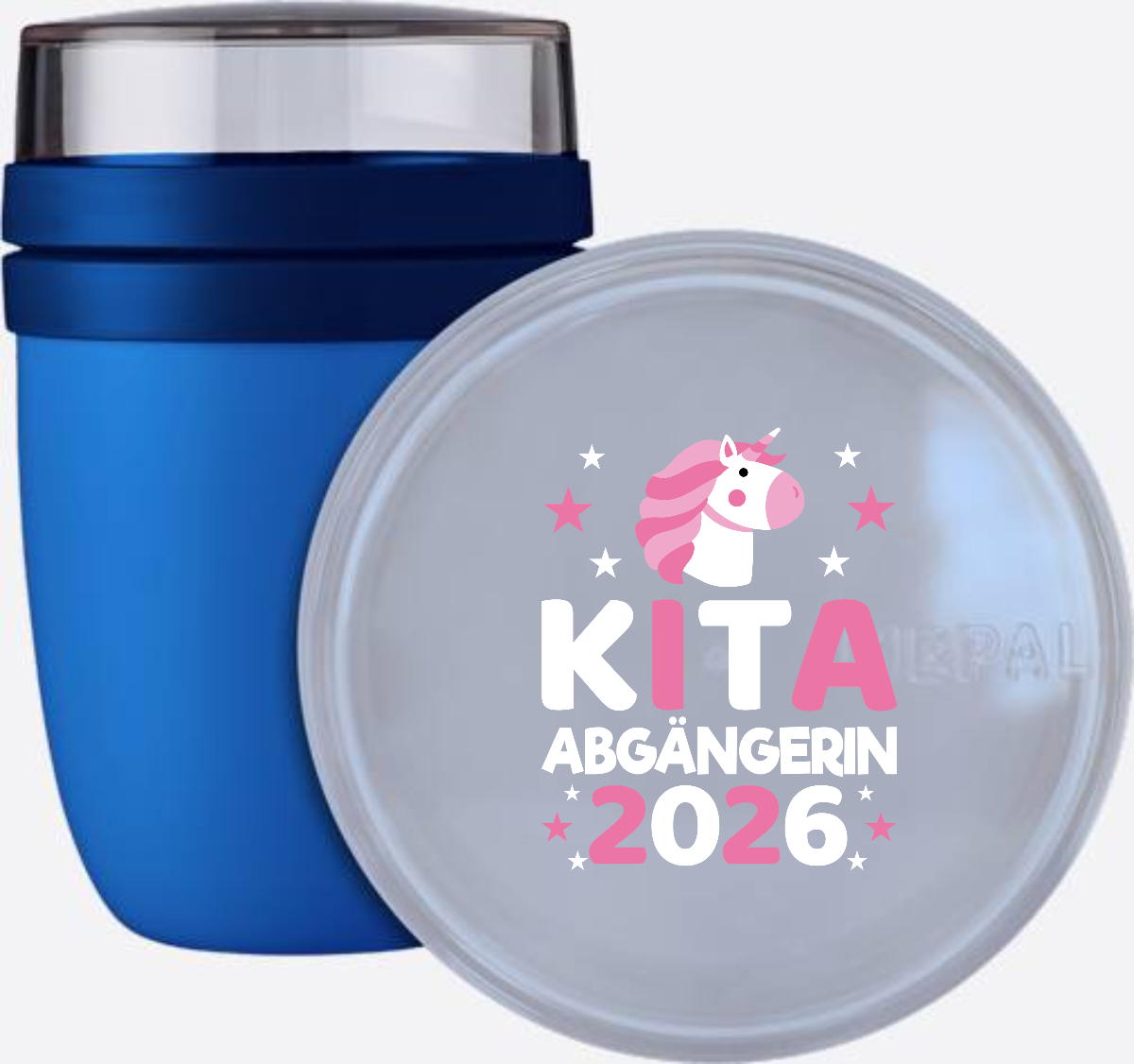 Personalisierte Einhorn Tasse: Kita Abgängerin 2026 - Vivid Blue