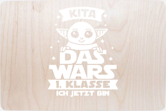 Personalisierte Erinnerungsbox zur Einschulung – Kita Das Wars - Holz