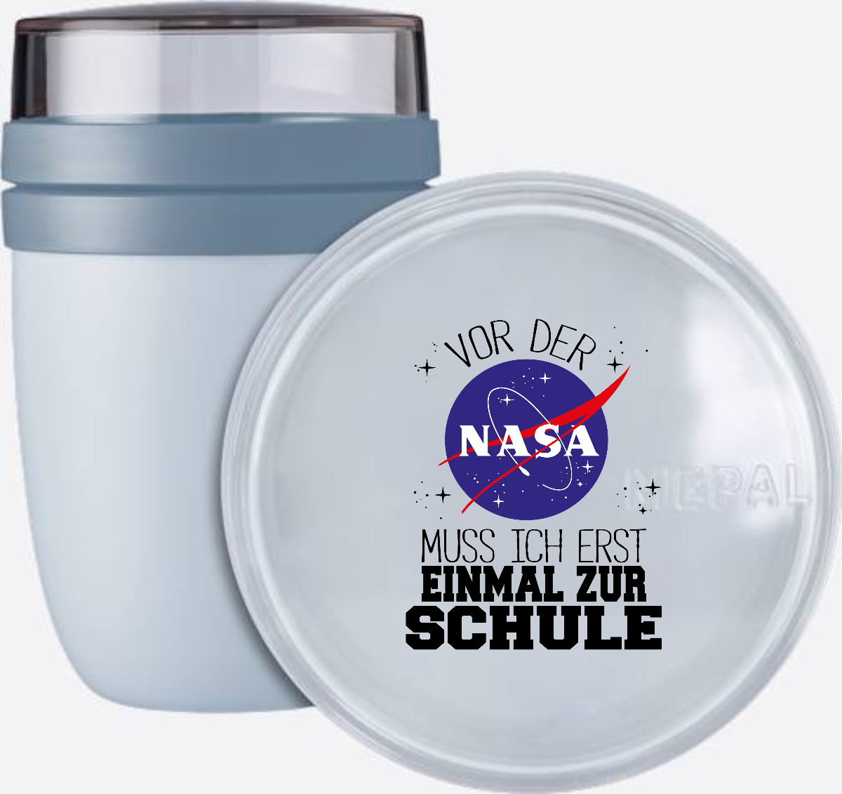 Personalisierte Tasse Einschulung – Vor der NASA zur Schule - Nordic Blue