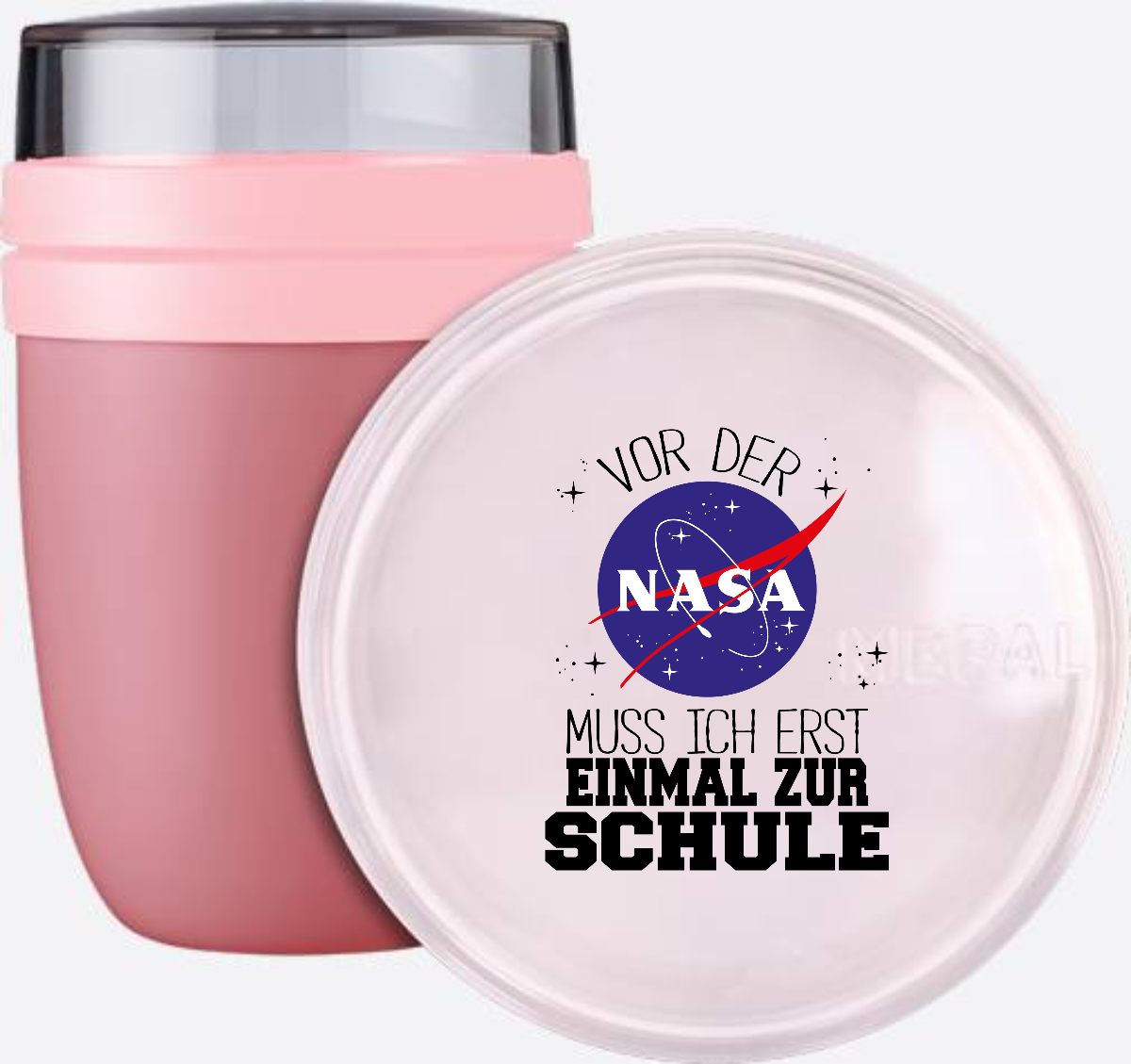 Personalisierte Tasse Einschulung – Vor der NASA zur Schule - Vivid Mauve