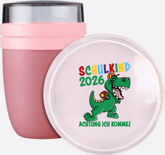 Personalisierte Tasse Schulkind 2026: Achtung ich komme! - Vivid Mauve