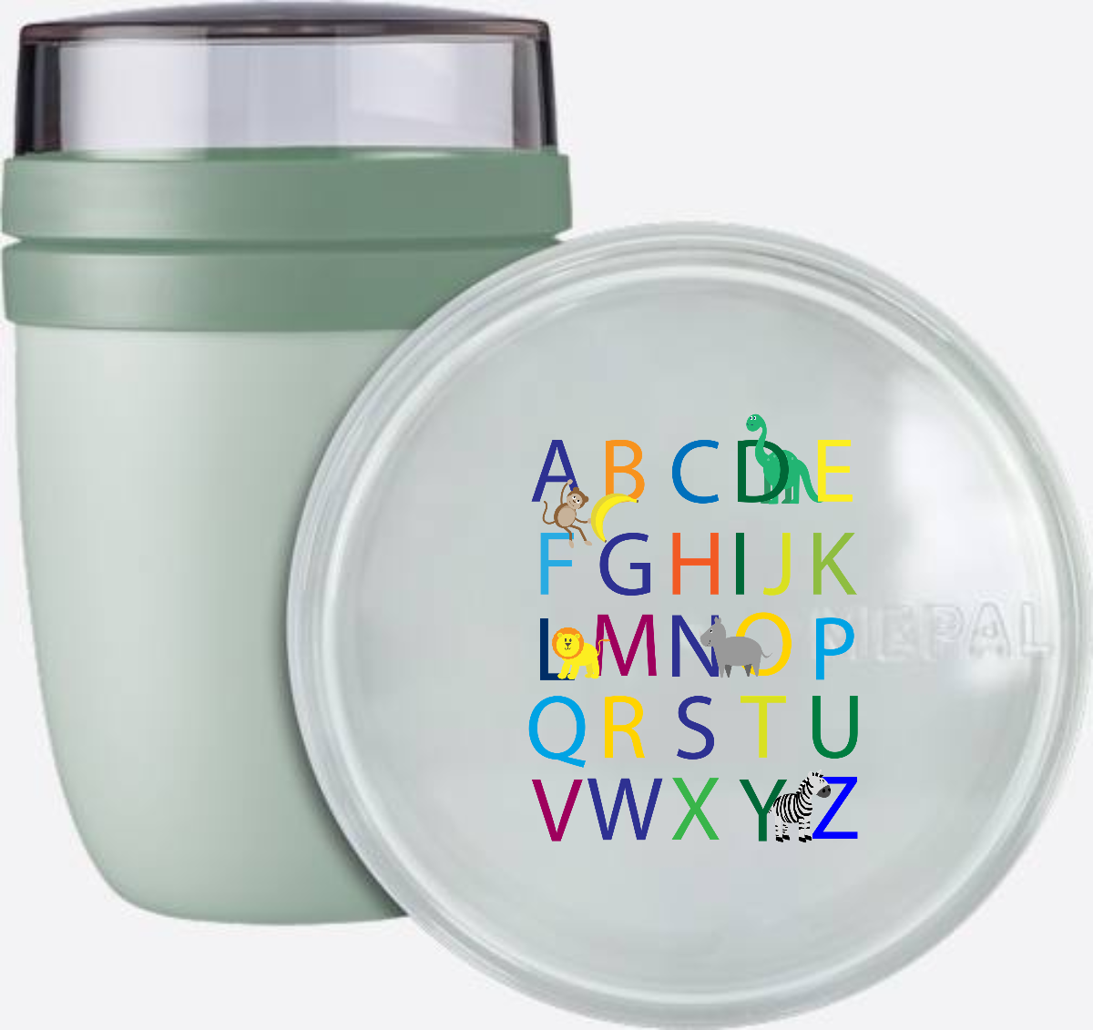 Personalisierte Tasse zur Einschulung - Buntes ABC mit Name - Nordic Sage