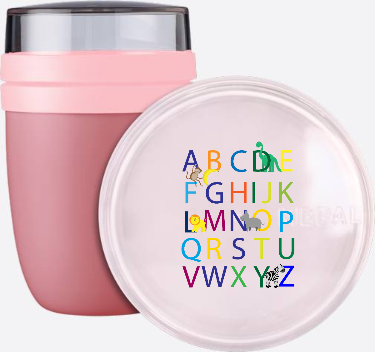 Personalisierte Tasse zur Einschulung - Buntes ABC mit Name - Vivid Mauve