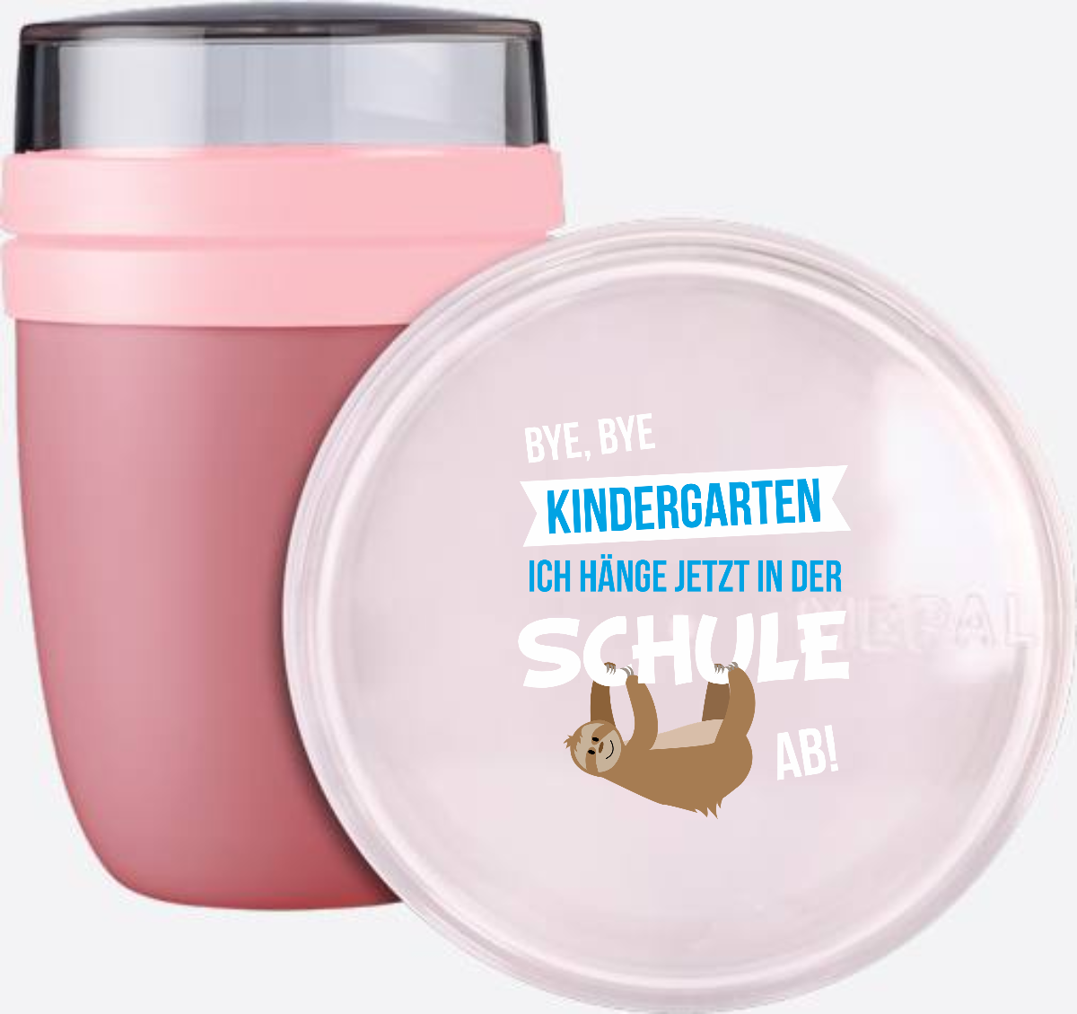 Personalisierte Tasse zur Einschulung – Bye Bye Kindergarten - Vivid Mauve