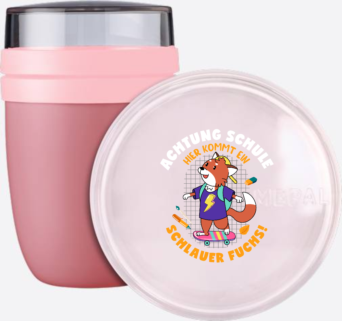 Personalisierte Tasse zur Einschulung – Schlauer Fuchs - Vivid Mauve