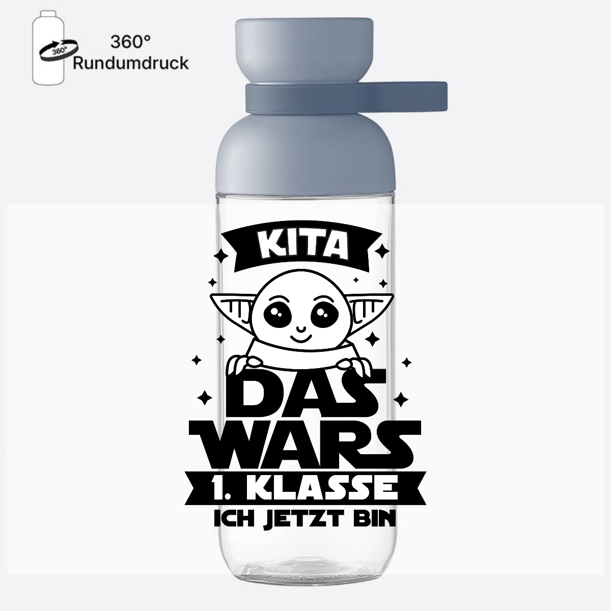Personalisierte Trinkflasche Einschulung - Kita Das Wars - Nordic Blue