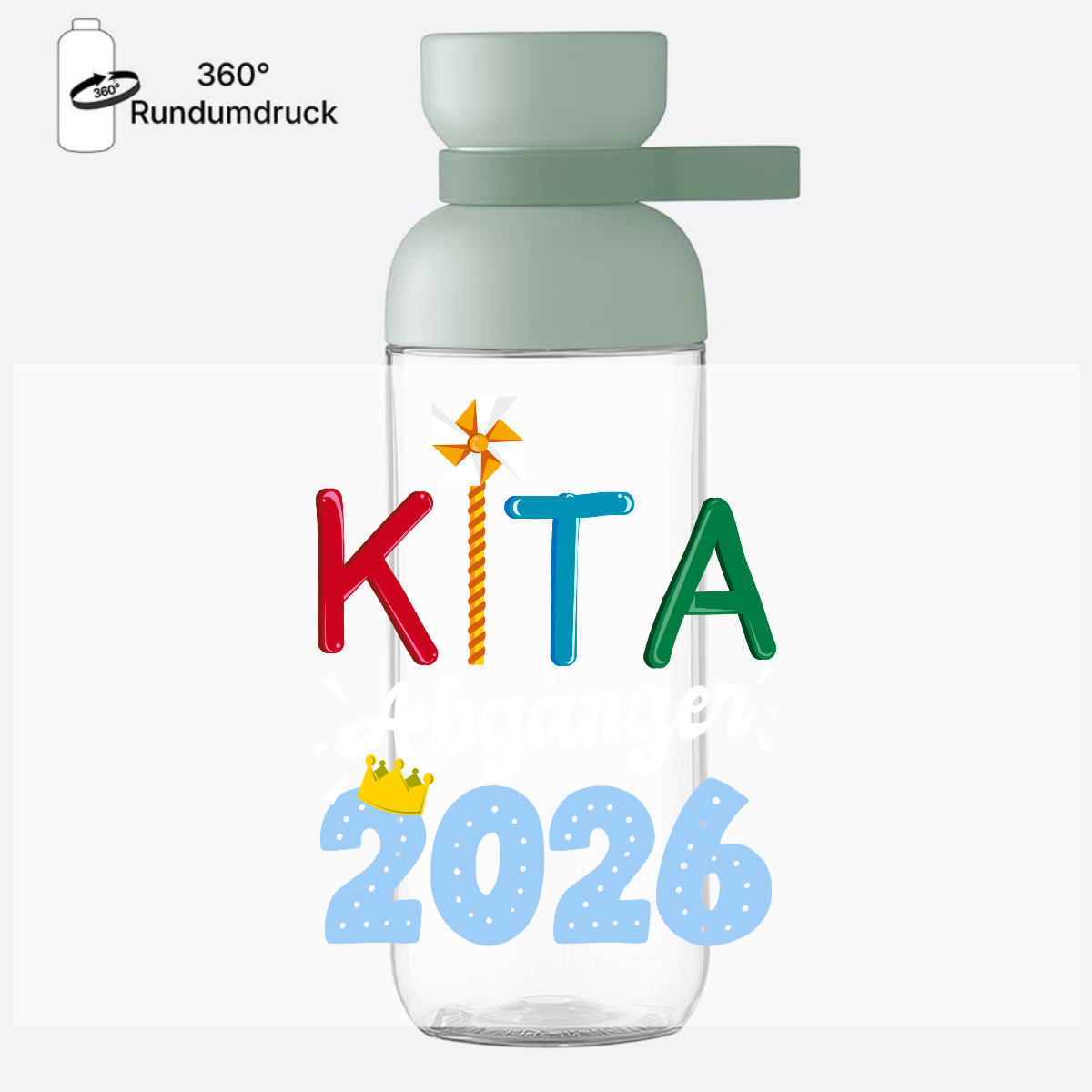 Personalisierte Trinkflasche Kita Abgänger 2026 zur Einschulung - Nordic Sage