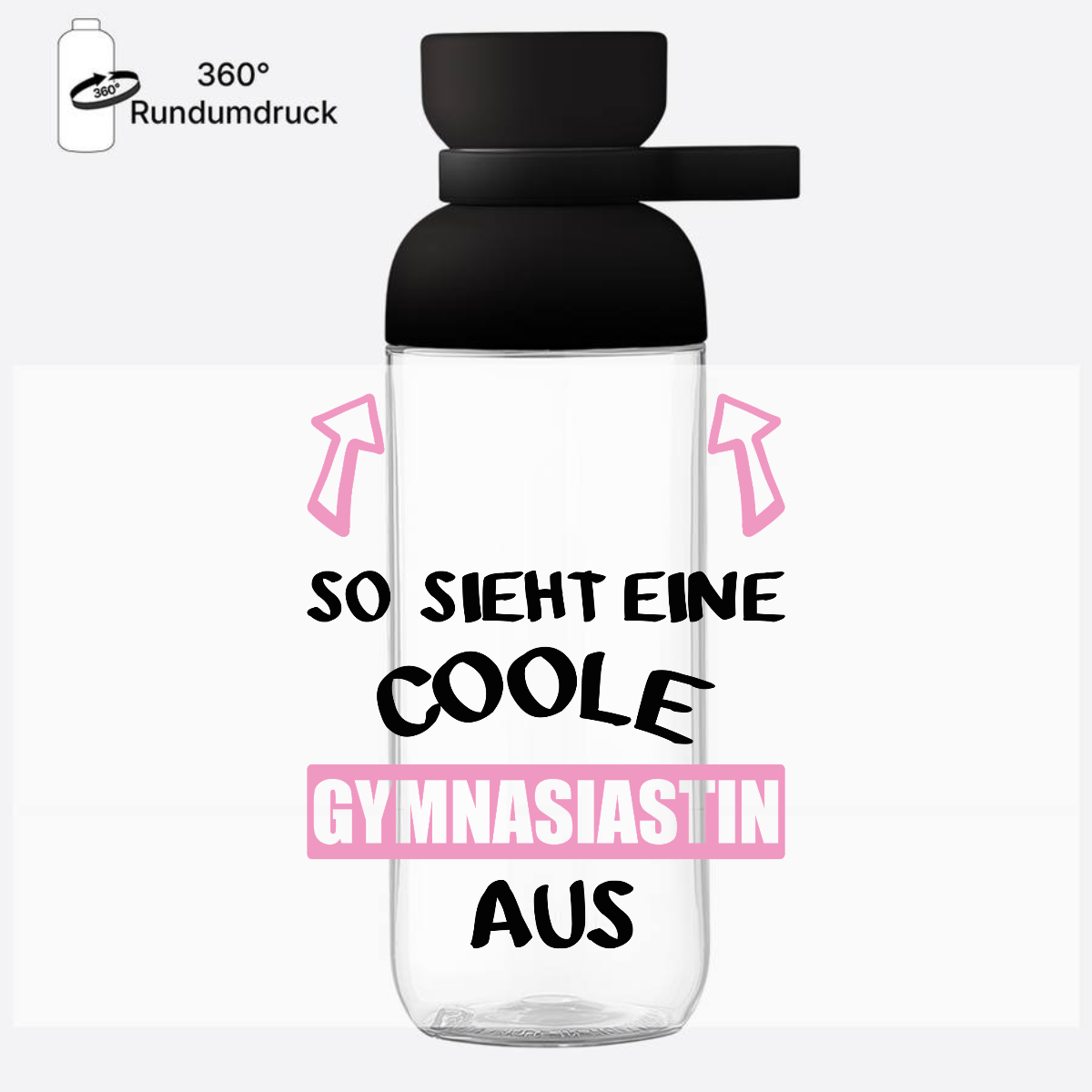 Personalisierte Trinkflasche: So sieht eine coole Gymnasiastin aus - Nordic Black