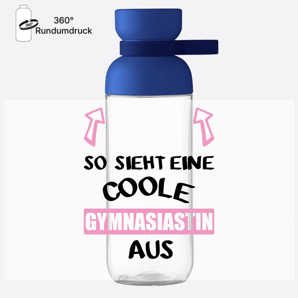 Personalisierte Trinkflasche: So sieht eine coole Gymnasiastin aus - Vivid Blue