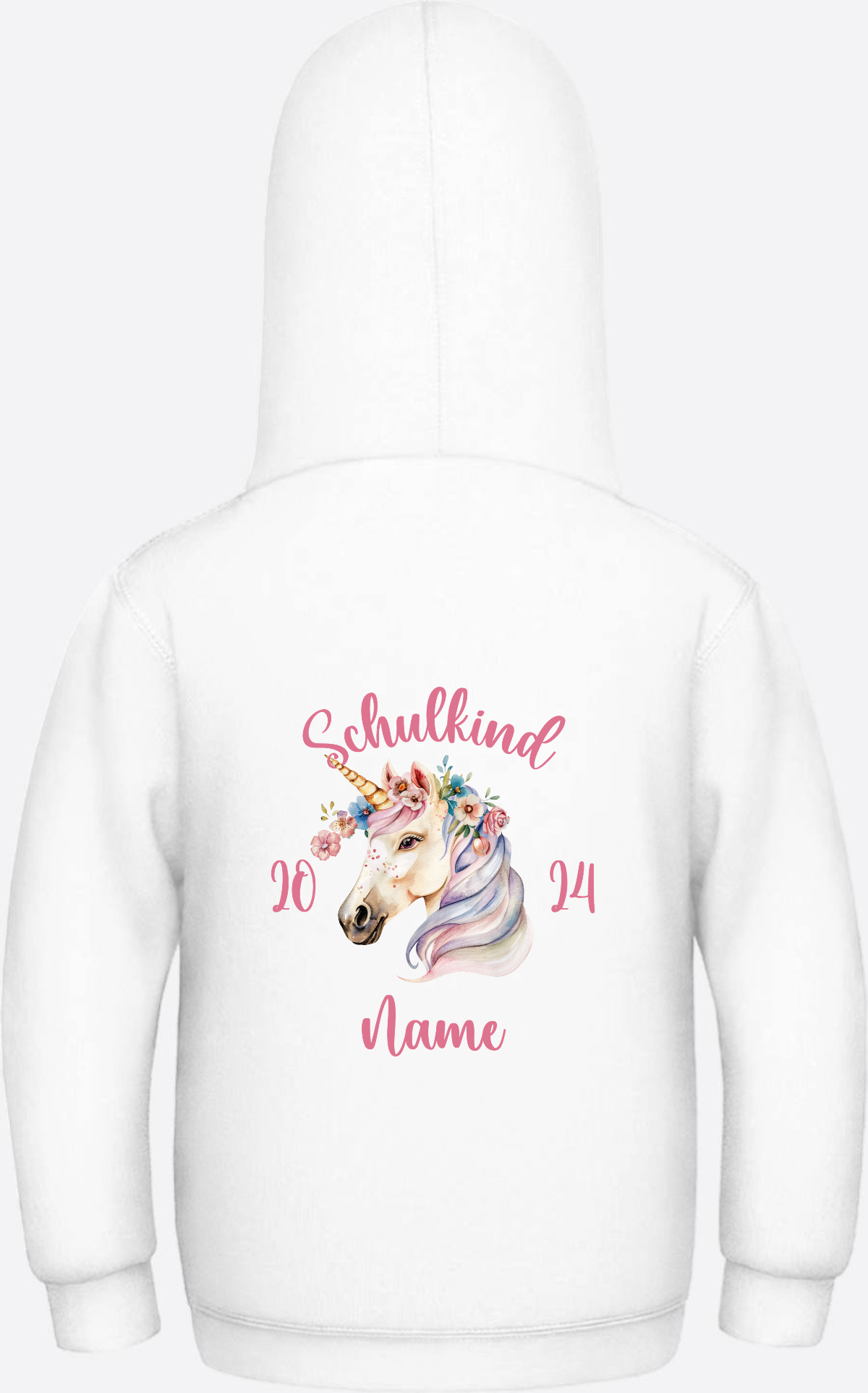 Personalisierter Hoodie zur Einschulung für Mädchen - Arctic White