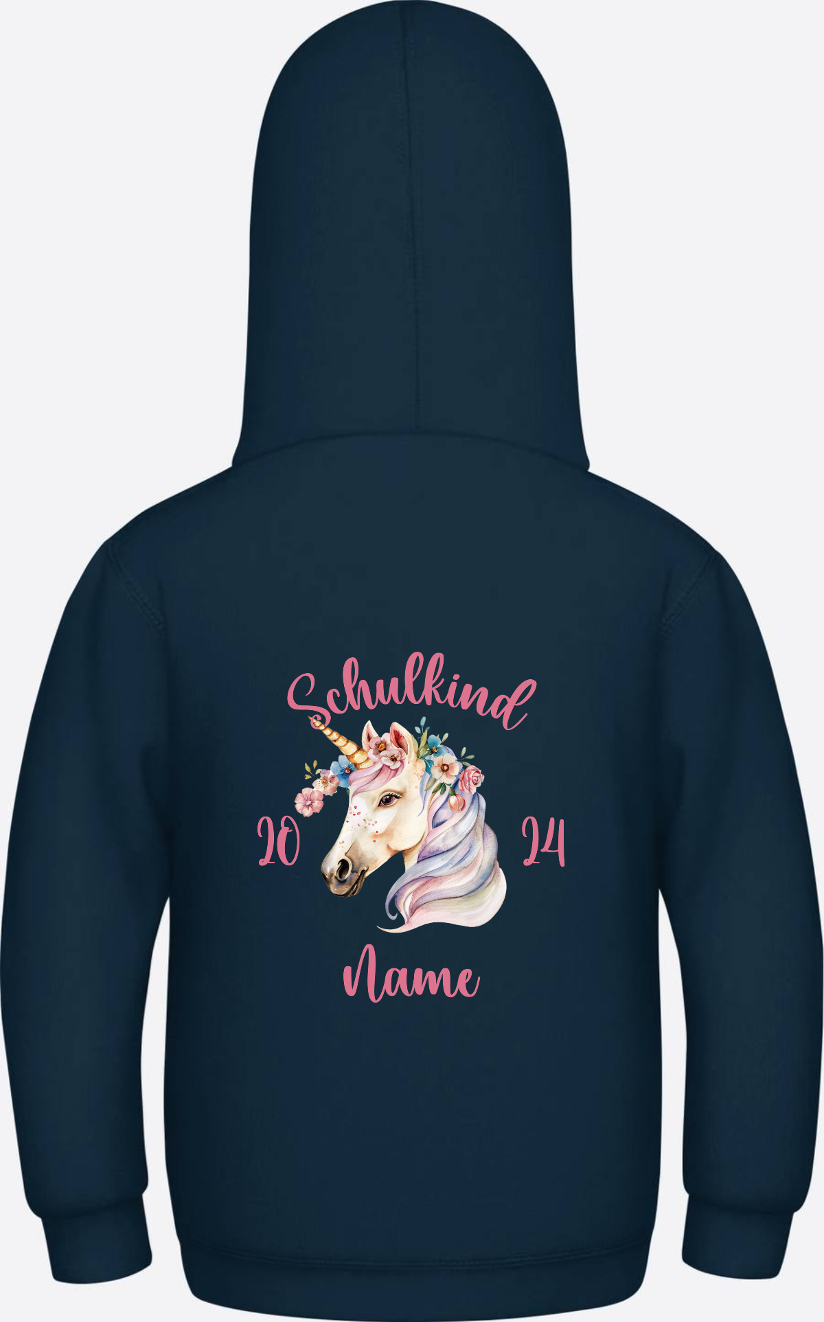 Personalisierter Hoodie zur Einschulung für Mädchen - New French Navy