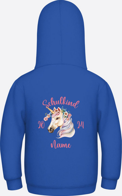 Personalisierter Hoodie zur Einschulung für Mädchen - Royal Blue