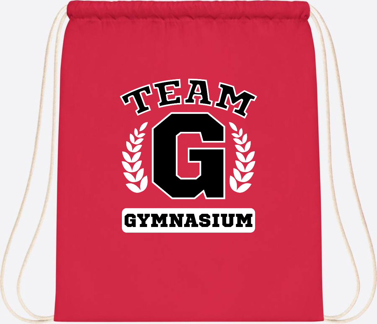 Personalisierter Turnbeutel "Team Gymnasium" zur Einschulung - Bright Red