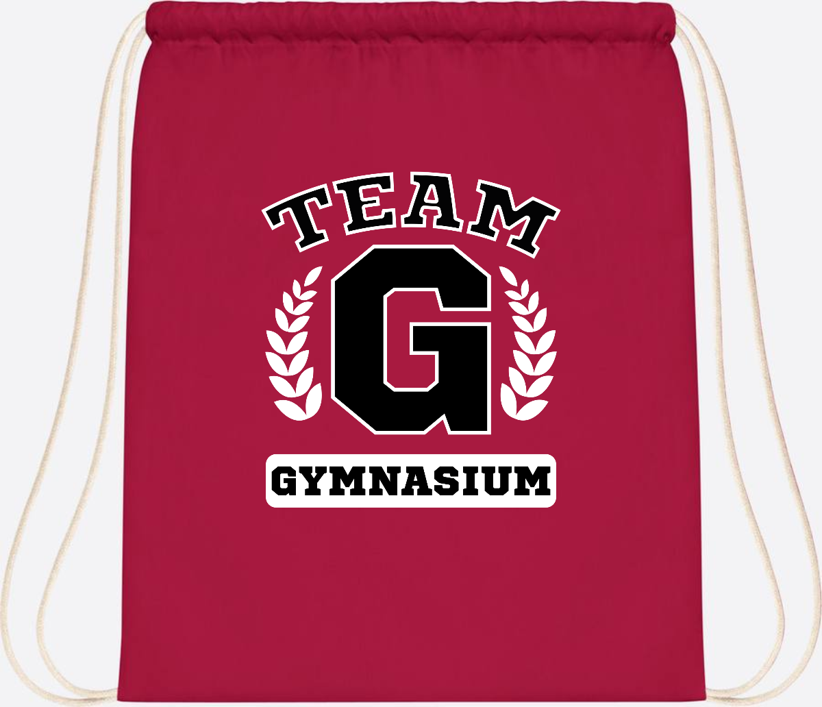 Personalisierter Turnbeutel "Team Gymnasium" zur Einschulung - Classic Red