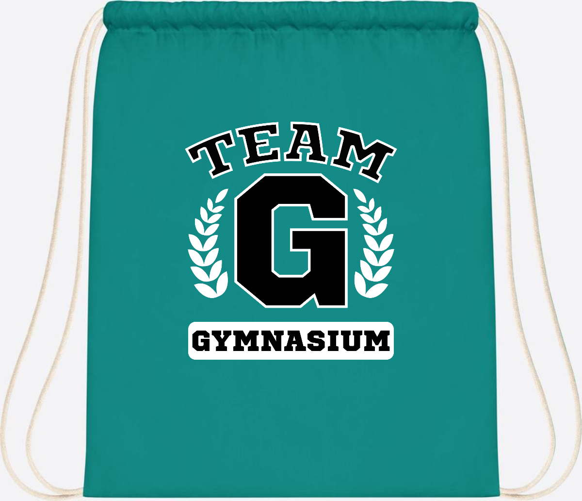 Personalisierter Turnbeutel "Team Gymnasium" zur Einschulung - Emerald