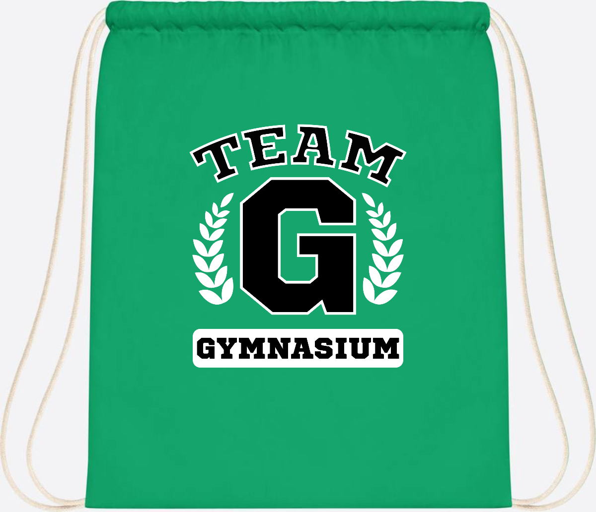 Personalisierter Turnbeutel "Team Gymnasium" zur Einschulung - Kelly Green