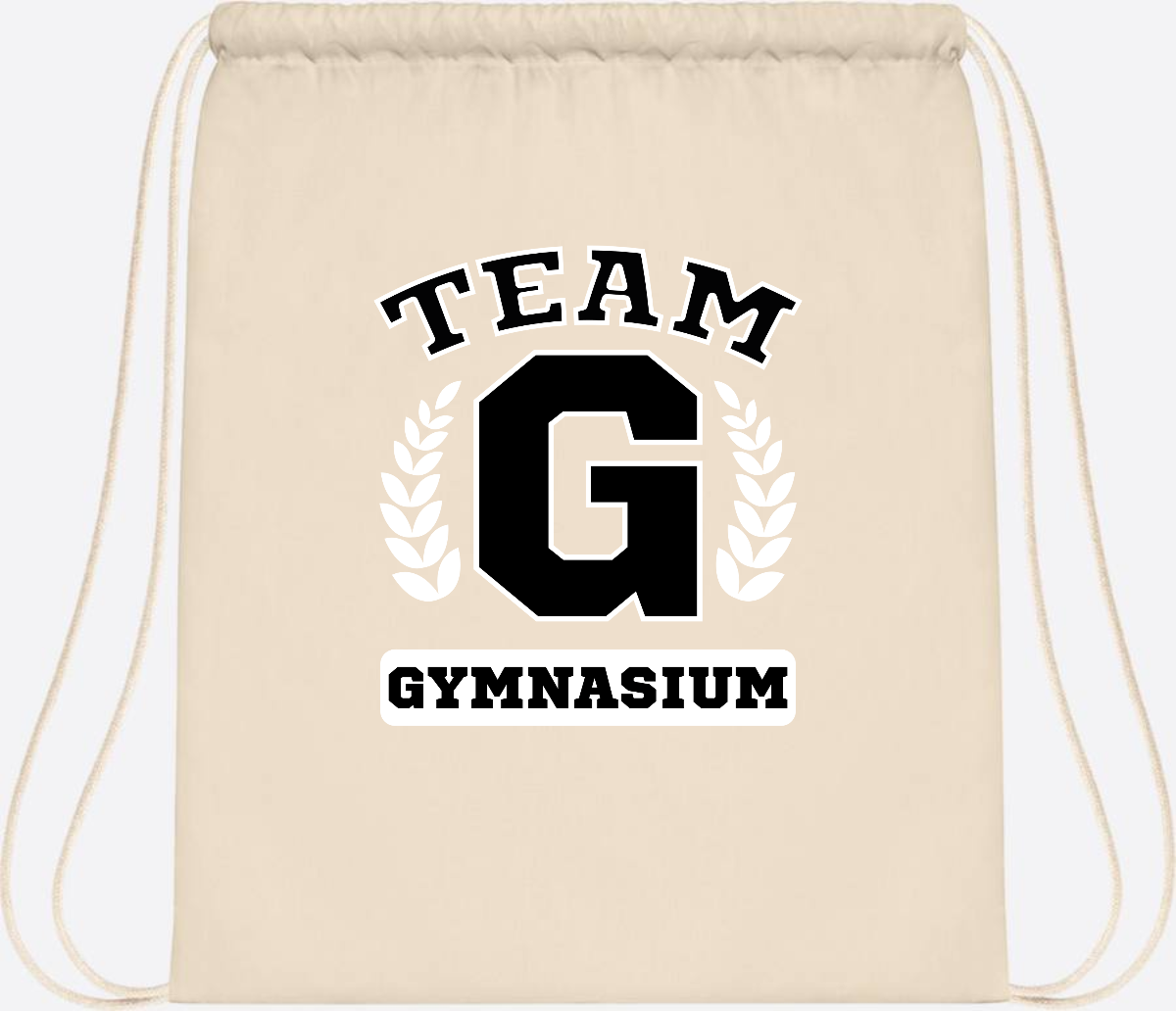 Personalisierter Turnbeutel "Team Gymnasium" zur Einschulung - Natural