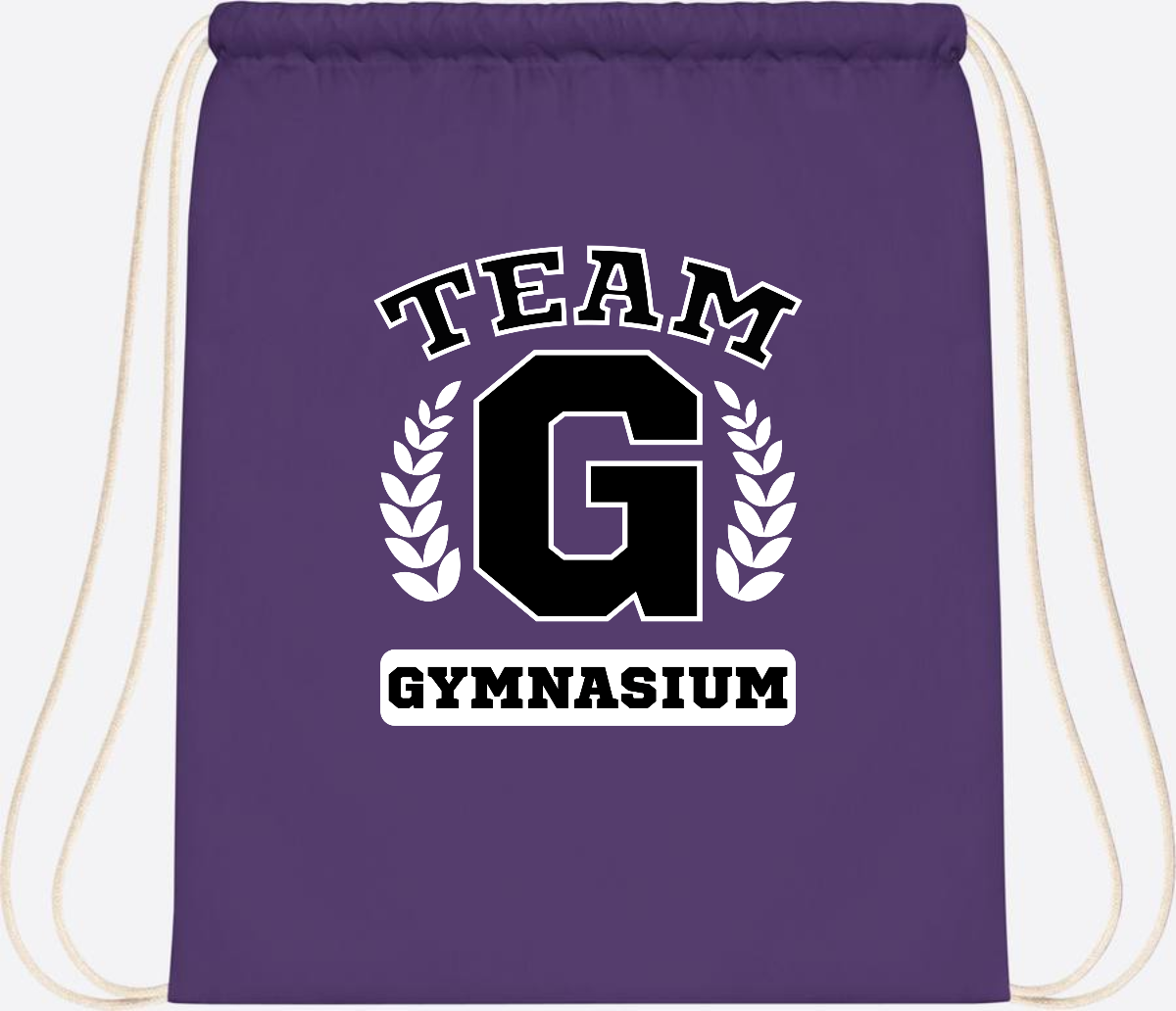 Personalisierter Turnbeutel "Team Gymnasium" zur Einschulung - Purple