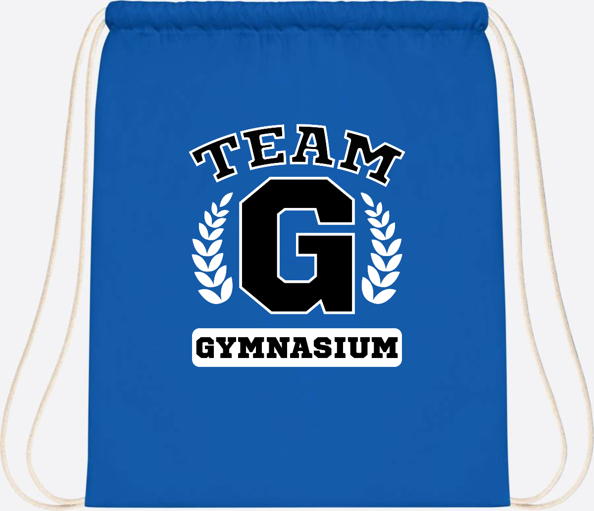 Personalisierter Turnbeutel "Team Gymnasium" zur Einschulung - Sapphire Blue