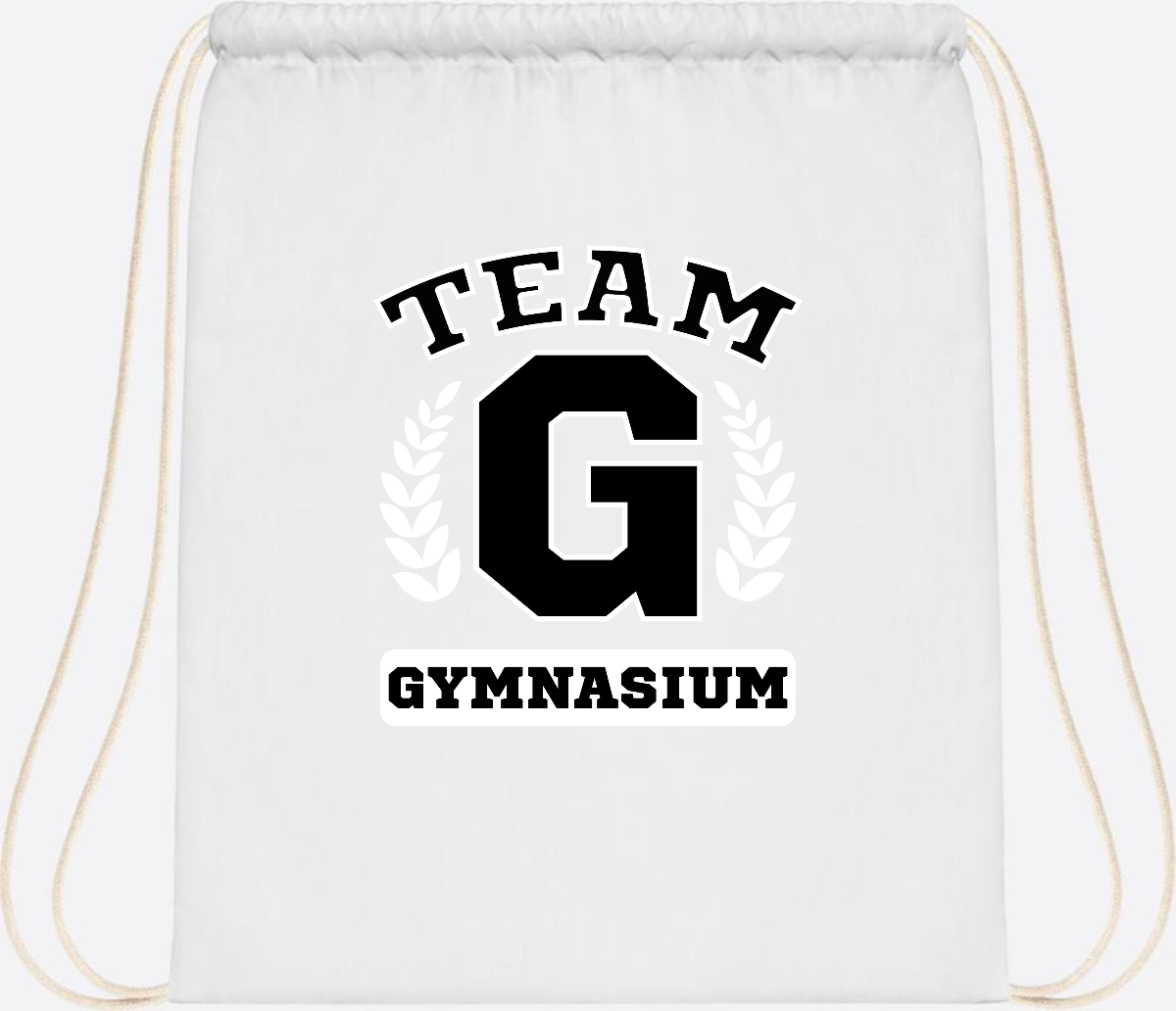 Personalisierter Turnbeutel "Team Gymnasium" zur Einschulung - White