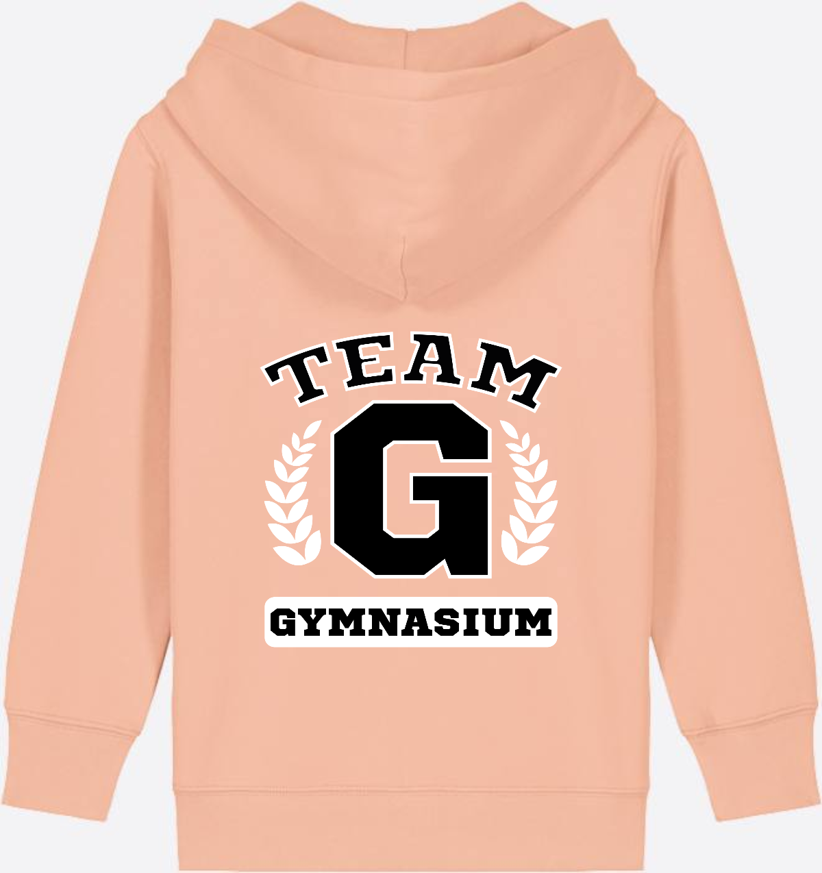 Personalisierter Zip-Hoodie Team Gymnasium zum Schulstart - Fraiche Peche