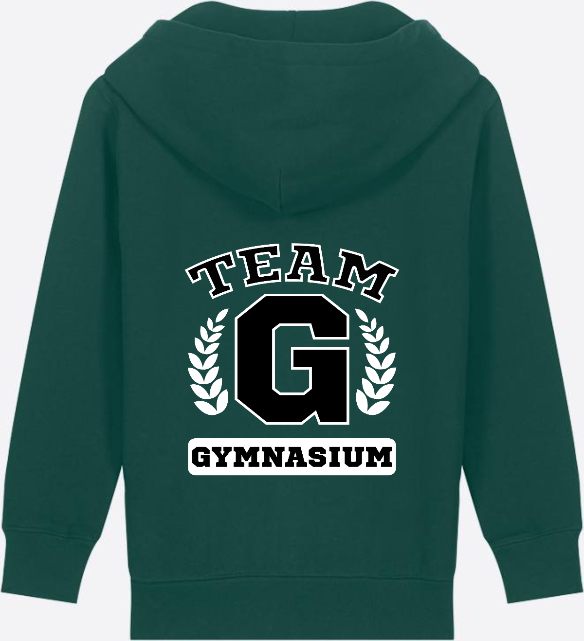 Personalisierter Zip-Hoodie Team Gymnasium zum Schulstart - Glazed Green