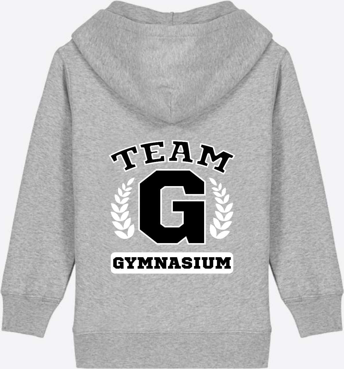 Personalisierter Zip-Hoodie Team Gymnasium zum Schulstart - Heather Grey