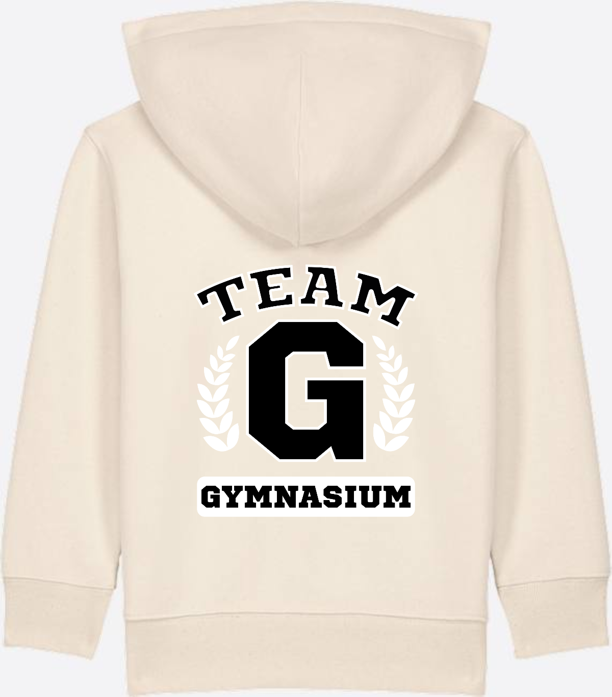 Personalisierter Zip-Hoodie Team Gymnasium zum Schulstart - Natural Raw