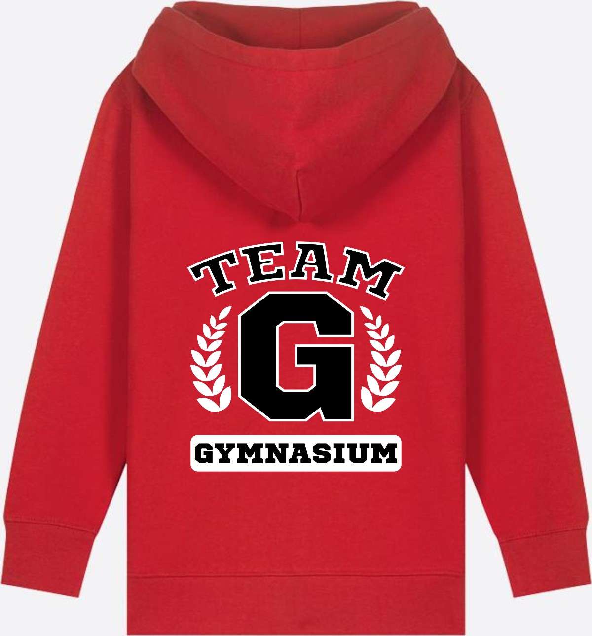 Personalisierter Zip-Hoodie Team Gymnasium zum Schulstart - Red
