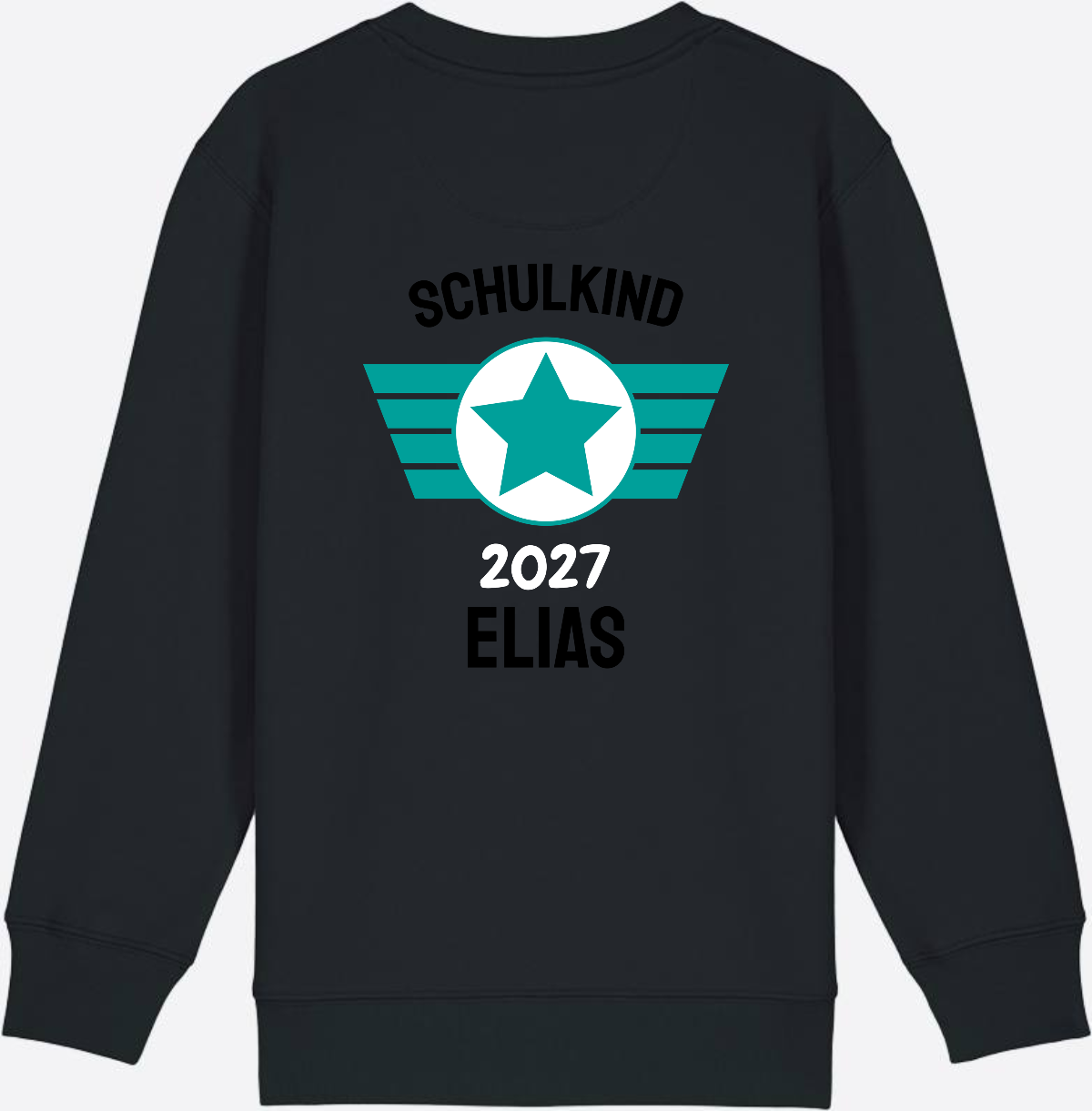 Personalisiertes Schulkind Sweatshirt zur Einschulung - Black