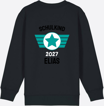 Personalisiertes Schulkind Sweatshirt zur Einschulung - Black
