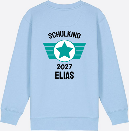 Personalisiertes Schulkind Sweatshirt zur Einschulung - Blue Soul