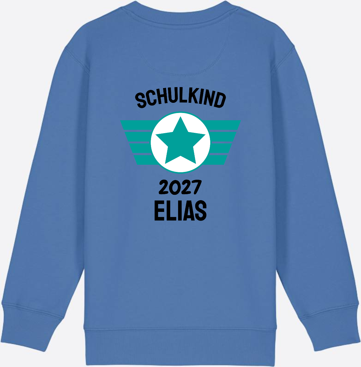 Personalisiertes Schulkind Sweatshirt zur Einschulung - Bright Blue