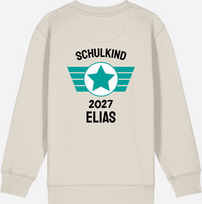 Personalisiertes Schulkind Sweatshirt zur Einschulung - Eco Heather