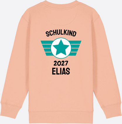 Personalisiertes Schulkind Sweatshirt zur Einschulung - Fraiche Peche