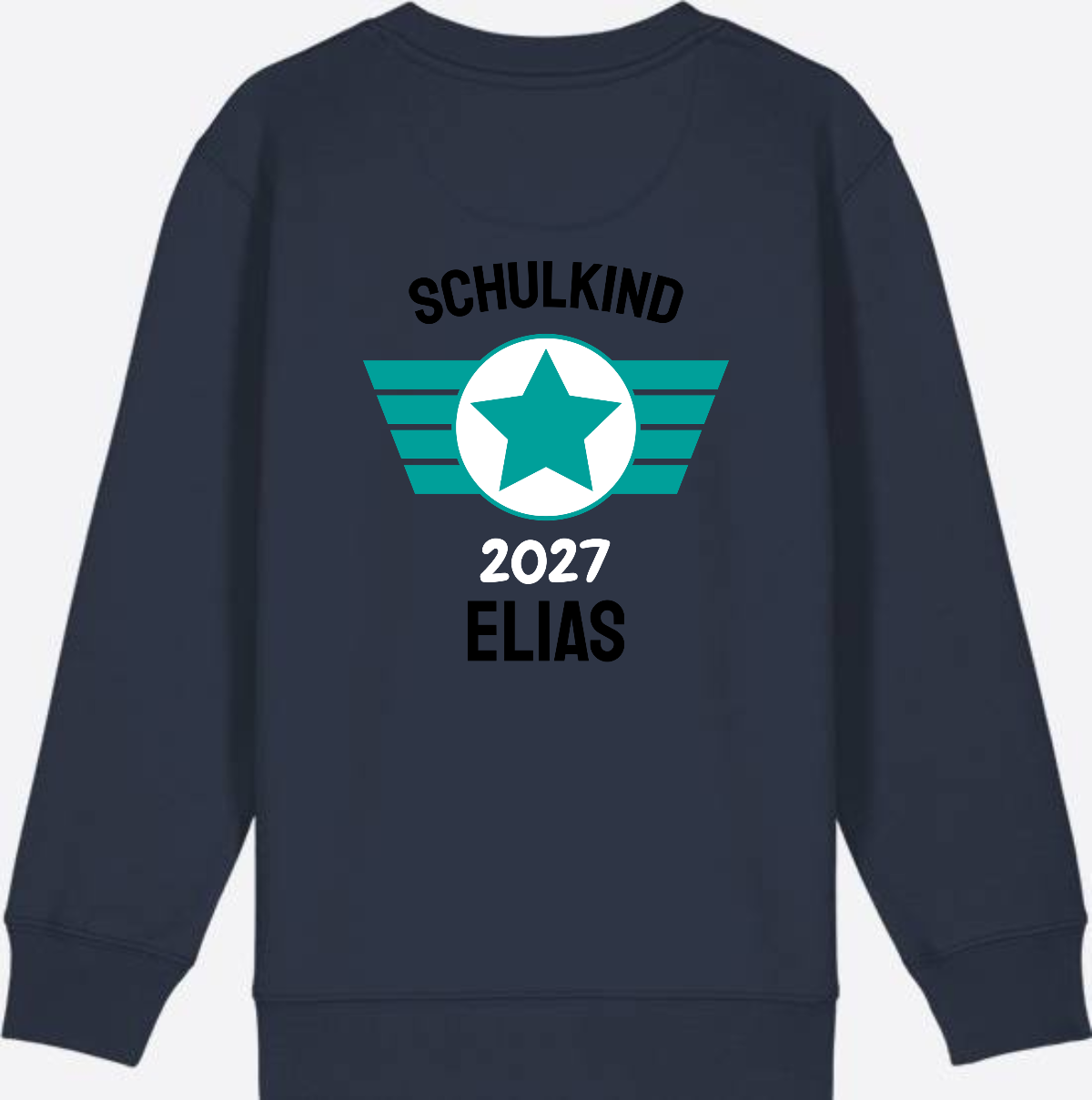 Personalisiertes Schulkind Sweatshirt zur Einschulung - French Navy