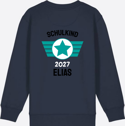 Personalisiertes Schulkind Sweatshirt zur Einschulung - French Navy