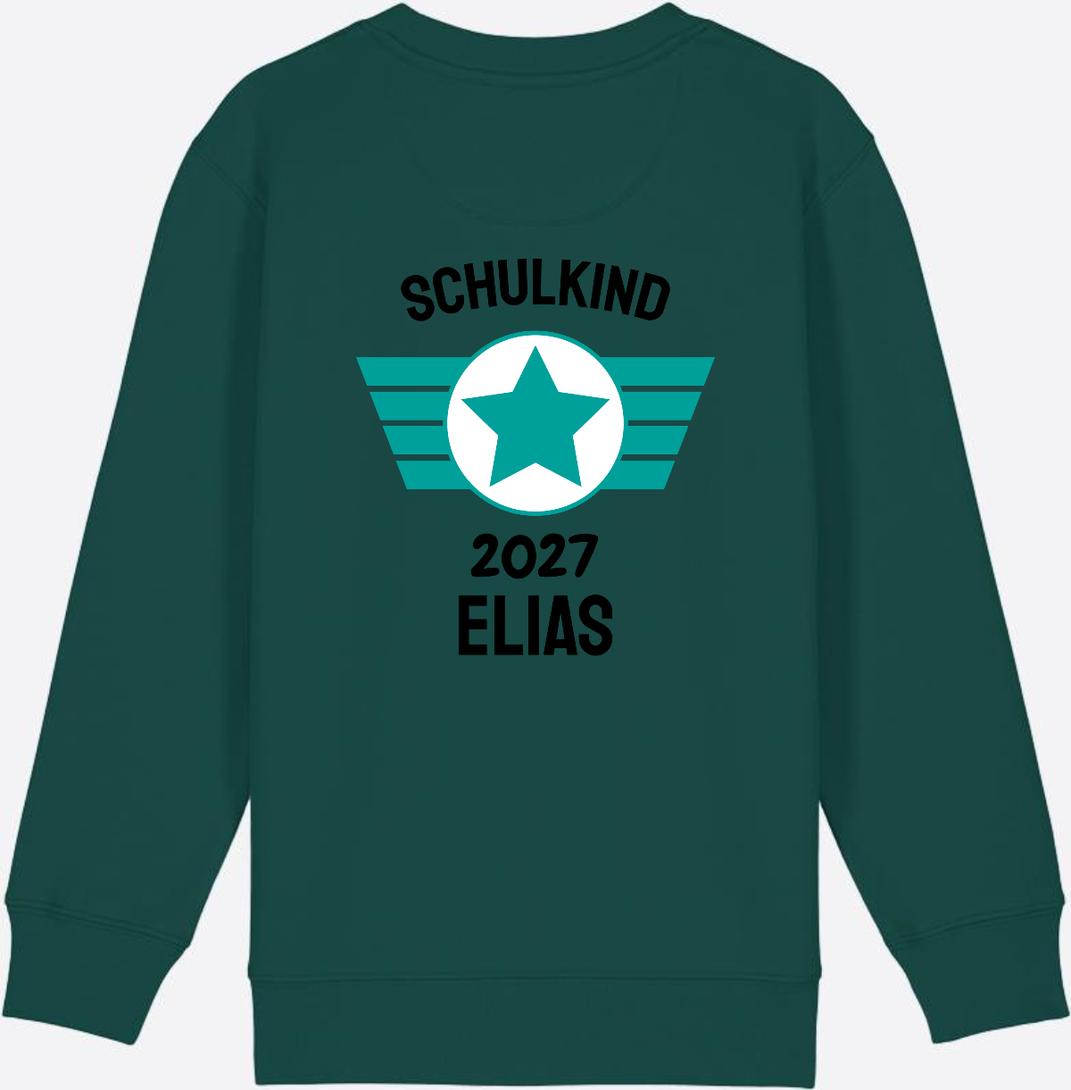 Personalisiertes Schulkind Sweatshirt zur Einschulung - Glazed Green