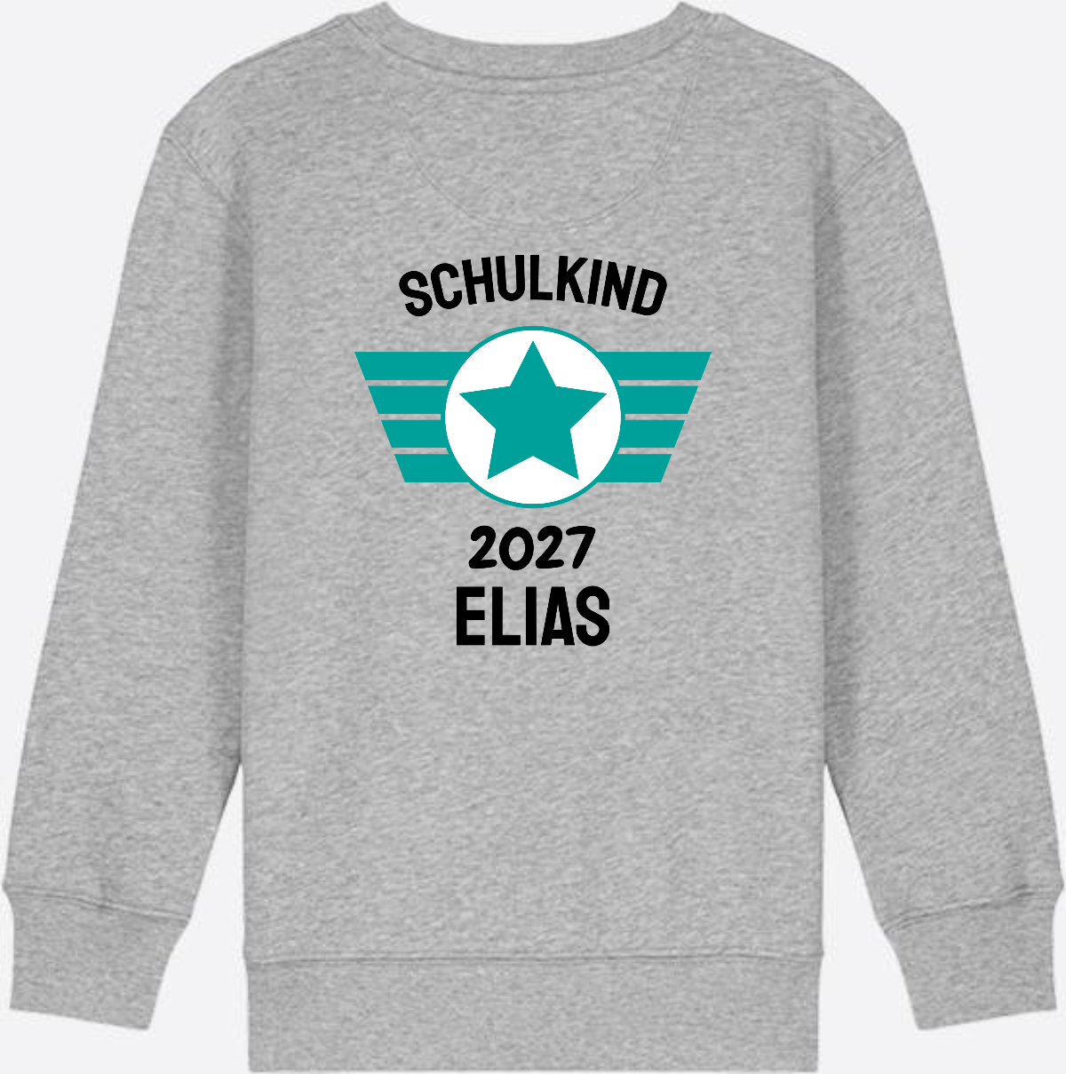 Personalisiertes Schulkind Sweatshirt zur Einschulung - Heather Grey