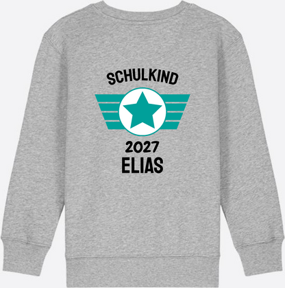 Personalisiertes Schulkind Sweatshirt zur Einschulung - Heather Grey