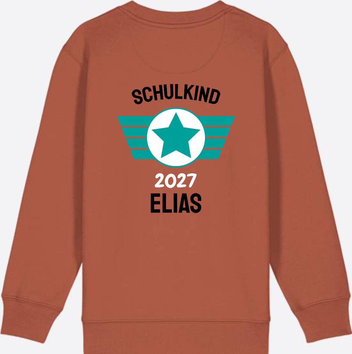 Personalisiertes Schulkind Sweatshirt zur Einschulung - Heritage Brown