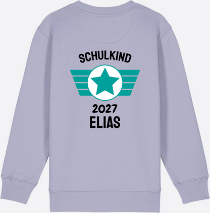 Personalisiertes Schulkind Sweatshirt zur Einschulung - Lavender