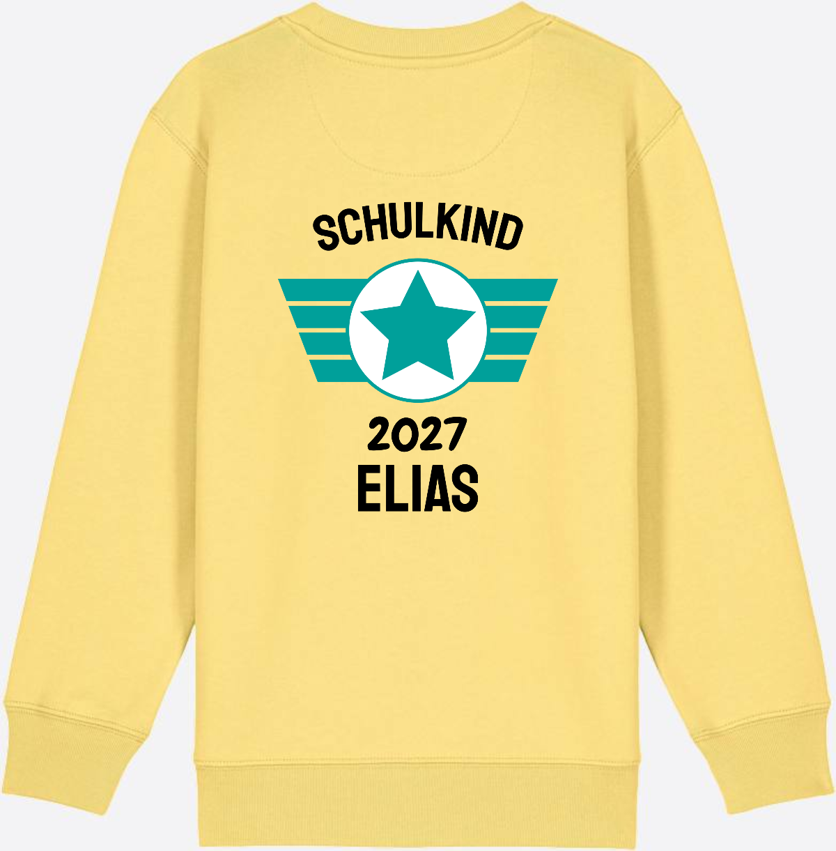 Personalisiertes Schulkind Sweatshirt zur Einschulung - Viva Yellow