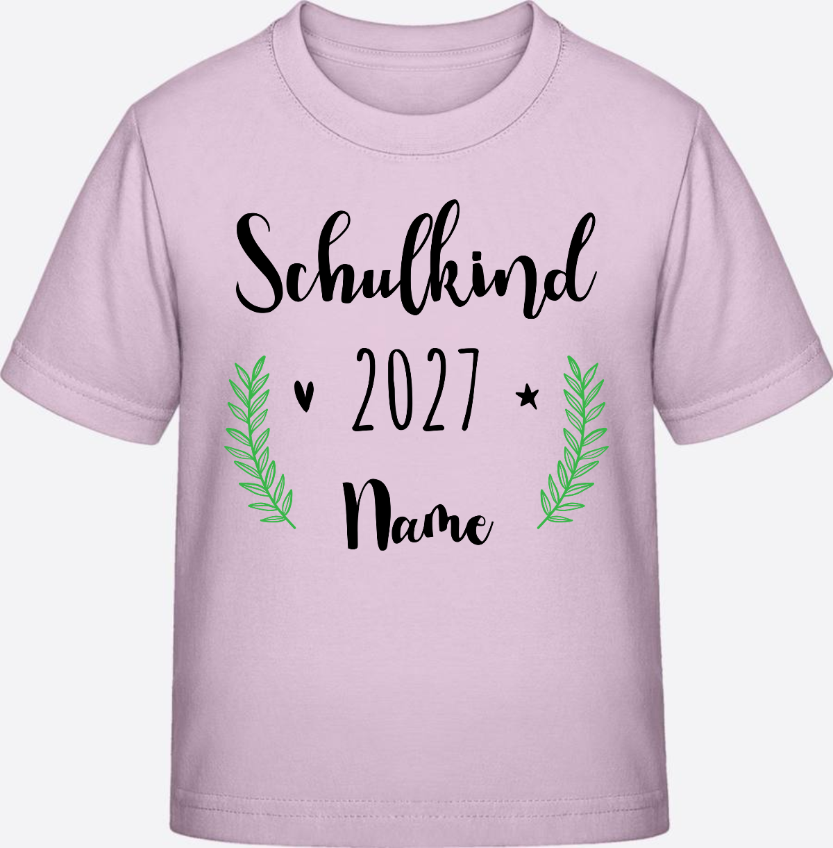 Personalisiertes Schulkind T-Shirt mit Namen zur Einschulung - Pink Sixties