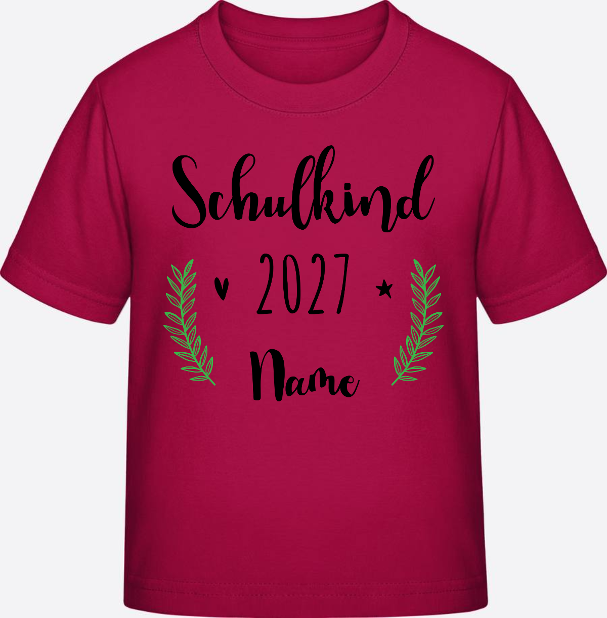 Personalisiertes Schulkind T-Shirt mit Namen zur Einschulung - Sorbet